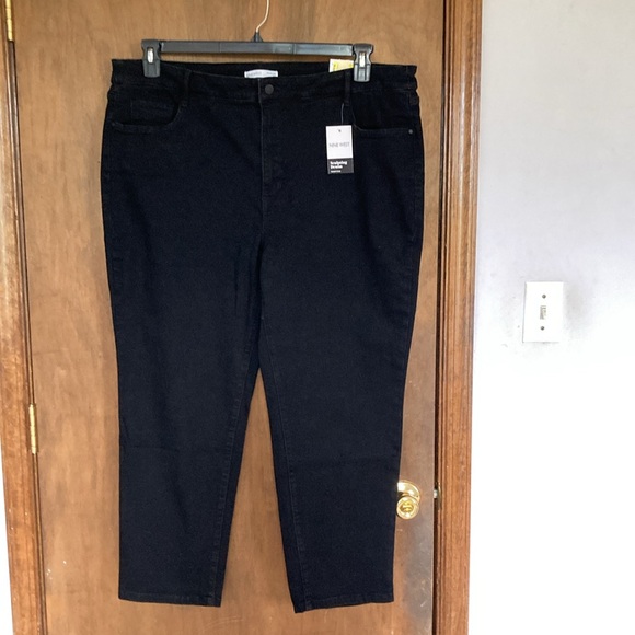 Relisted Nine West black high rise slim straight jean with sculpting denim 20W - Picture 15 of 17